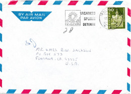 75060 - Schweiz - 1975 - 90Rp Schaffhausen EF A LpBf LEYSIN - ... -> Fontana, CA (USA) - Storia Postale