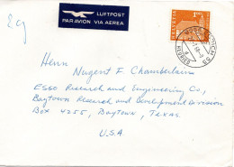 75067 - Schweiz - 1968 - Fr.1,00 Fribourg EF A LpBf ZUERICH -> Baytown, TX (USA) - Briefe U. Dokumente