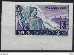 1948 San Marino Lavoratori L. 100 Nd MNH Sass. N. 340a - Autres & Non Classés