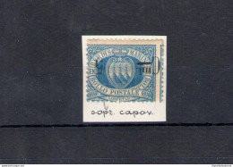 1892 SAN MARINO, N. 8a 5c. Su 10c. Azzurro MLH/* Sovrastampa Capovolta - Varietà & Curiosità