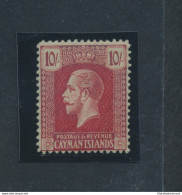 1921 CAYMAN ISLANDS, Stanley Gibbons N. 67 - 10 Scellini Carminio E Grigio - Giorgio V - MLH* - Other & Unclassified