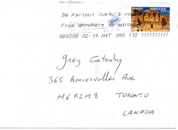 75075 - Frankreich - 2008 - €0,90 Jordanien EF A Bf EAUBONNE -> Toronto, ON (Canada) - Covers & Documents