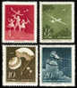 1958 CHINA S29 Aviation Sports 4V STAMP - Unused Stamps