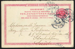 Ep Réponse Càd PARIS/1906 Pour Stockholm  - Karten/Antwortumschläge T
