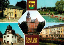 72742927 Schleiz Kreiskulturhaus Freibad Rathaus Historische-Muenze Neumarkt Sch - Schleiz
