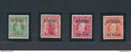 1911-16 AITUTAKI - Stanley Gibbons N. 9/12 - Overprint Aitutaki Ono Pene - MNH** - Otros & Sin Clasificación