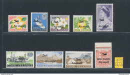 1966 COOK ISLANDS, Stanley Gibbons N. 185/93 - Overprint Airmail - MNH** - Other & Unclassified