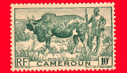CAMERUN - Usato - 1946 - Vita Locale - Bestiame -  Zebù (Bos Primigenius Indicus), Pastore - 10 - Oblitérés