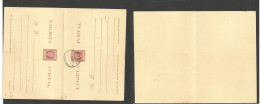 CUBA. 1898 (18 Nov) 1898 Stat Issues 5 Ms Red Doble Stationary Card. Pre Cancelled (specimen Type) VF. - Otros & Sin Clasificación