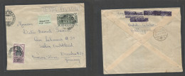 ETHIOPIA. 1947 (13 May) Addis Ababa - Germany, DDR, Dresden, Russian Zone (23 May) Air Multifkd Env. - Ethiopia