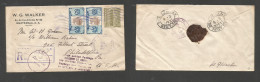 GUATEMALA. 1937 (24 March) GPO - USA, Pha, PA (5 April) Registered Comercial Multifkd Envelope. Transited + Aux Cachets  - Guatemala