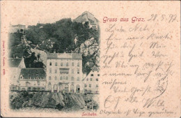 ! 1897 Alte Ansichtskarte Gruss Aus Graz, Österreich, Seilbahn, Verlag Stengel, Dresden, Nr. 4709 - Graz