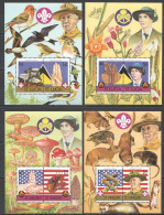 Wb064 St. Lucia Birds Mushrooms Flowers Scouting Boy Scouts Girl Guides 4Bl Mnh - Unused Stamps