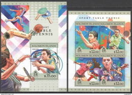 Ls568 2016 Solomon Islands Table Tennis Ping Pong Sport #3811-15 1Kb+1Bl Mnh - Tennis De Table