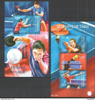 Ca320 2013 Central Africa Sport Table Tennis Ping-Pong Champions Kb+Bl Mnh - Tenis De Mesa