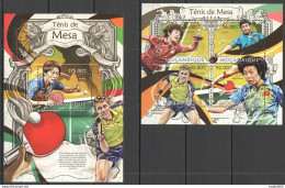 St2583 2013 Mozambique Sport Table Tennis Ping Pong Kb+Bl Mnh - Table Tennis