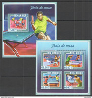 St2342 2015 Mozambique Sport Table Tennis Ping Pong Kb+Bl Mnh - Tennis De Table