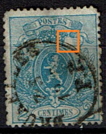 24  Obl  BXL PP  LV 8  Tache Blanche Couronne (150) - 1866-1867 Coat Of Arms