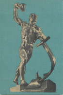 Postcard URSS Sculpture Making Swords Into Plows E. Vucetici - Sculture
