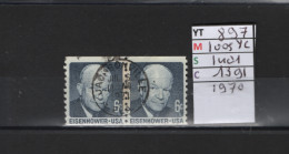 PRIX FIXE Obl 897A YT 1005 YC MIC 1401 SCO 1391 GIB Eisenhower 1970  Dentelée Verticalement  1970 Etats Unis 58A/13 - Usati