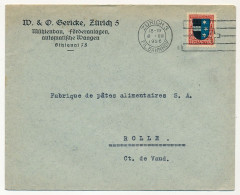 SUISSE - Enveloppe Affr. 20c + 20c Projuventute 1926 - Zürich 3 Bahnhof - Brieven En Documenten