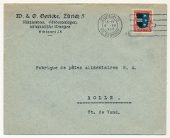 SUISSE - Enveloppe Affr. 20c + 20c Projuventute 1926 - Zürich 3 Bahnhof - Covers & Documents