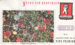 Buvard - Blotter -  VINS PRIMIOR - Fleur N°6 -  Fleurs Des Champs - Other & Unclassified