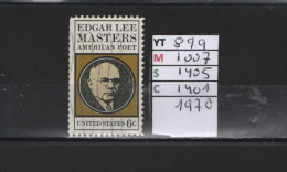 PRIX FIXE Obl 899 YT 1007 MIC 1405 SCO 1401 GIB Edgar Lee Masters 1970 Etats Unis 58A/13 - Gebraucht