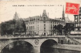 FRANCE - Paris - Le Pont Saint Michel Et Le Palais De Justice - Carte Postale Ancienne - Autres Monuments, édifices