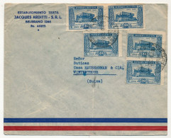 ARGENTINE - Enveloppe Affr 20c Mausoleum Of Rivadavia X5 - Depuis Buenos Aires - Covers & Documents