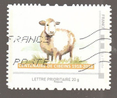 MONTIMBRAMOI CENTENAIRE DE CIBEINS 1918-2018 MOUTON OBLITERE - Used Stamps