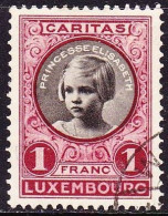 1927 Kinderhilfe 1 Franc Karmin / Schwarz Michel 195 - Gebraucht