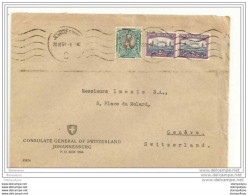 130 - 37 - Lettre Envoyée Par Le Consulat Suisse De Johannesburg à Genève 1951 - Covers & Documents