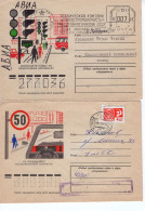 RUSSIA [USSR]: TRAFFC SAFETY, 4 Used Illustrated Covers - Registered Shipping! - Brieven En Documenten