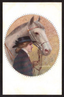 Cartolina Illustratore C. Monestier Signora Con Cavallo - Non Viaggiata - Monestier, C.