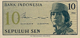 Indonésie - Billet De 10 Sen De 1964 - Indonesien