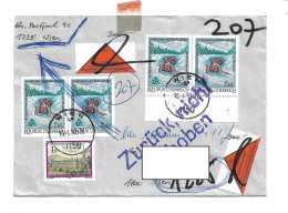 1612r: Österreich 1992, Briefmarke Naturbahnrodeln Bad Goisern Auf Nachnahme- Beleg - Bad Goisern