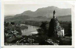 CPSM GEP 9 X 14 Savoie YENNE  Vue Générale. Le Pont Suspendu Et La Dent Du Chat - Yenne