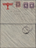 Congo Belge 1937 - Lettre Par Avion De Forest -Belgique Vers Thysville-Bas Congo Belge."Casquette"......  (EB) AR-01874 - Used Stamps