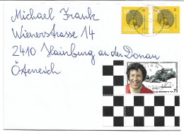 1612e: Austrian Stamp Mario Andretti Formula 1, Letter ! - Storia Postale