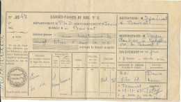 FRANCE LAISSEZ PASSER REGIMENT N°3 ISSOIRE ( PUY DE DOME ) DE 1963 LETTRE COVER - Documents