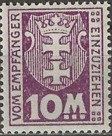 DANZIG 1921 Postage Due - 10m. - Purple MH - Postage Due