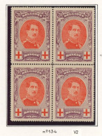 Croix-rouge - N°134 En Bloc De 4** (MNH) - 1914-1915 Rode Kruis