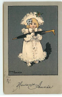 Illustrateur - MM Vienne N°233 - Ethel Parkinson - Heureuse Année - Fillette Portant Un Parapluie - Parkinson, Ethel
