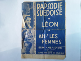 PARTITION RAPSODIE SUÉDOISE JACQUES HELIAN - Chansonniers