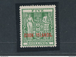 1943-54 COOK ISLANDS, Stanley Gibbons N. 132- 5 Scellini Green - Francobollo Di New Zealand Soprastampato Cook Islands. - Altri & Non Classificati
