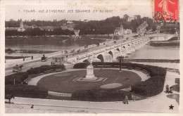 FRANCE - Tours - Vue D'ensemble Des Squares Et Du Pont - Carte Postale Ancienne - Tours