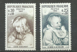 France N°1466 Et 1467 Bébé à La Cuiller/Coco écrivant Sans  Croix Rouge  Neufs  ( * )  B/TB Voir Scans B/TB Soldé ! ! ! - Unused Stamps