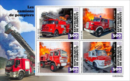 2024-02 - DJIBOUTI- FIRE ENGINES             4V  MNH** - Trucks