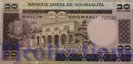 SOMALIA 20 SHILLINGS 1978 PICK 23a AU/UNC RARE - Somalia